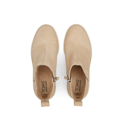 Maude Oatmeal Suede Wedge Boot