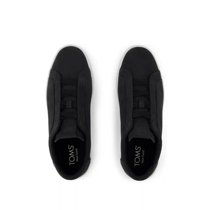 Mens TRVL Lite Miles Lace-Up Sneaker Water Resistant Black Leather
