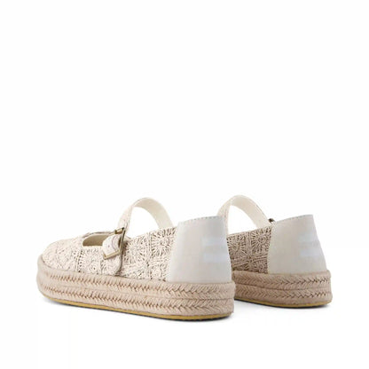 Womens Carolina Mary Jane Espadrille Undyed Floral Raffia