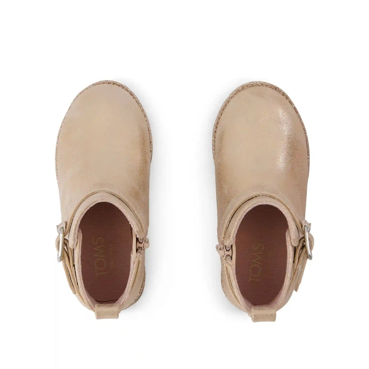 Seashell Metallic Faux Leather Mia Toddler Boot