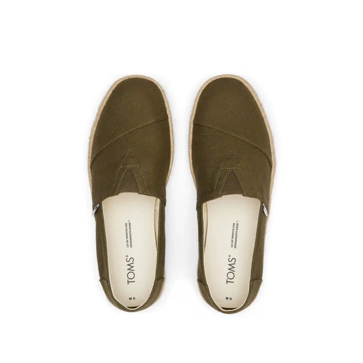 Alpargata Rope 2.0 Espadrille Olive Recycled Cotton Slubby Woven