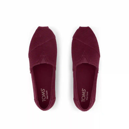 Womens Alpargata Classic Burgundy Cordurory