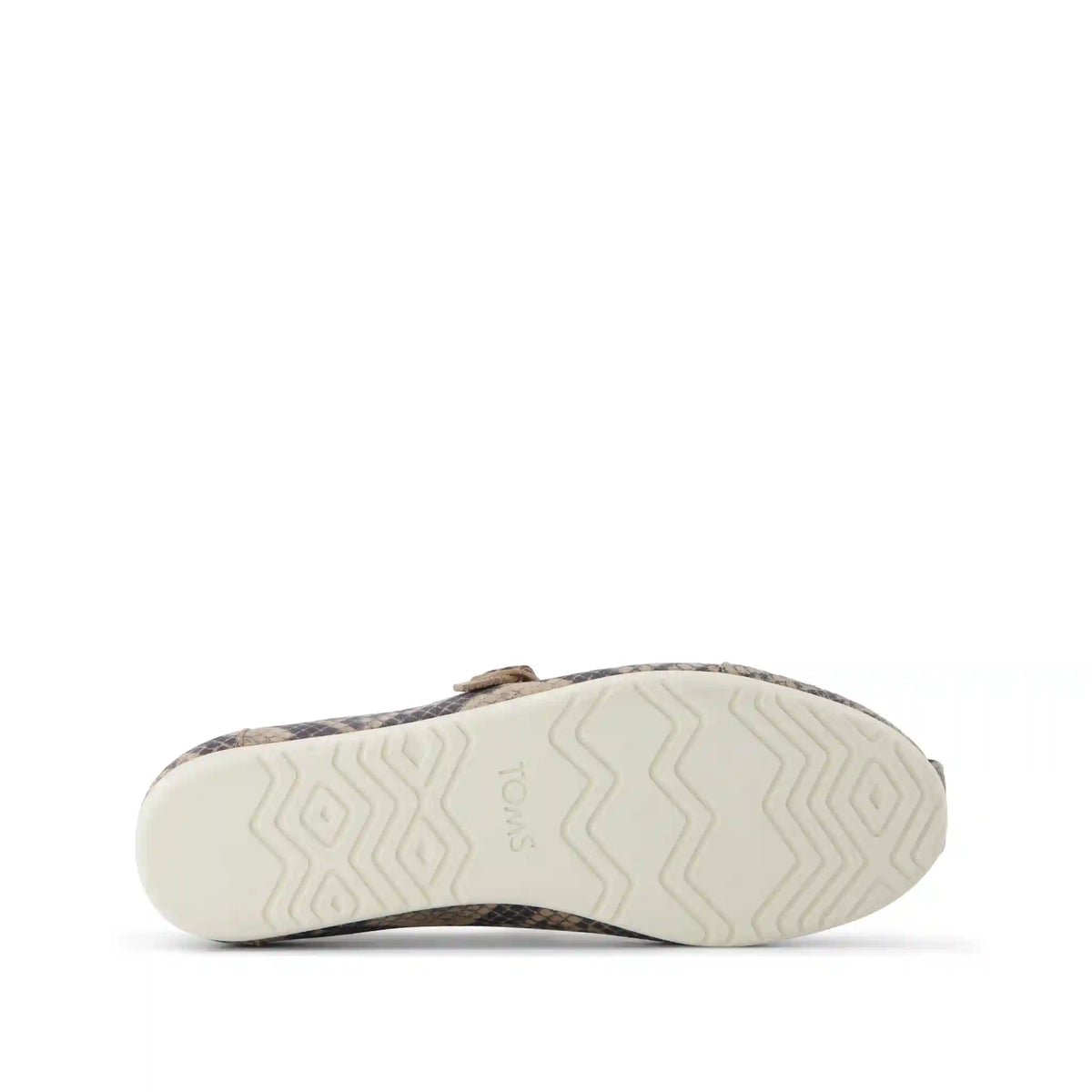 Womens Alpargata Mary Jane Taupe Snake Print Suede