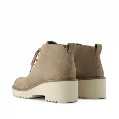 Maude Lace Up Dune Suede Wedge Boot