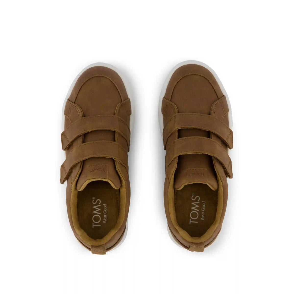 Cruz Double Strap Kids Sneaker Toffee Microsuede