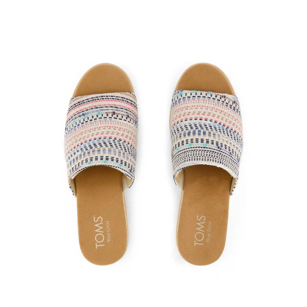 Womens Diana Mule Wedge Sandal Global Stripes