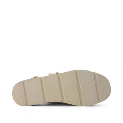 Womens Giana Flatform Sandal White Woven