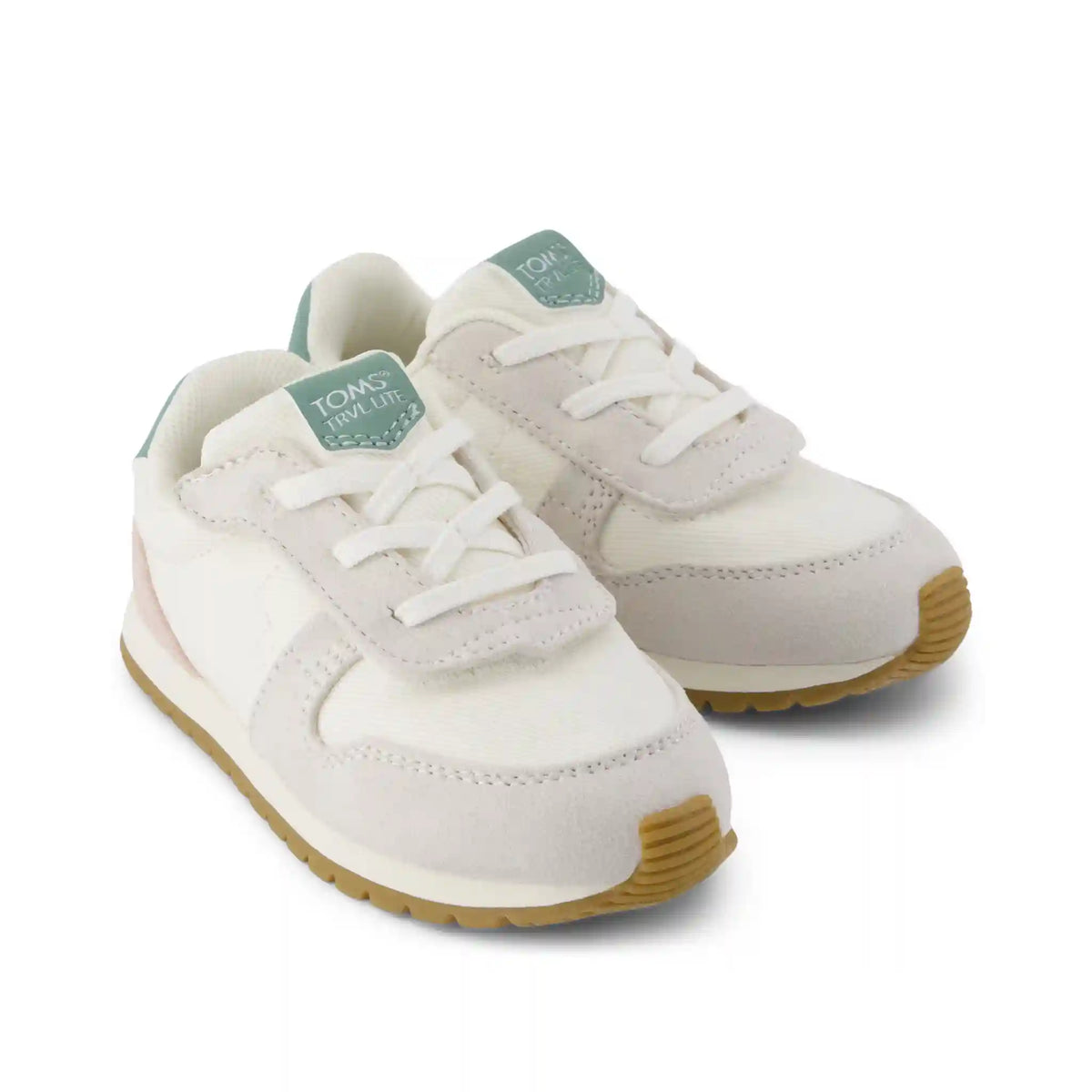 TRVL LITE Retro Runner Toddler Sneaker Water Repellent Multi Egret Vintage Twill