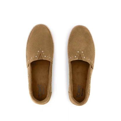 Womens Valencia Platform Espadrille Toffee Suede