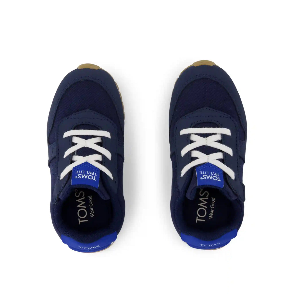 TRVL LITE Retro Runner Toddler Sneaker Water Repellent Multi Navy Vintage Twill