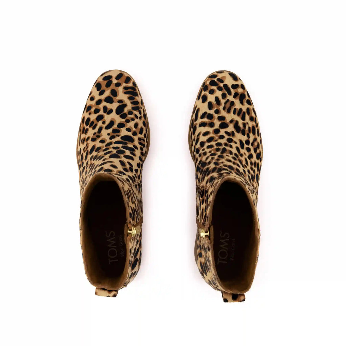 Womens Delilah Heeled Boot Brown Sugar Leopard Print Hair Leather