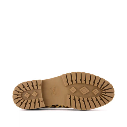 Womens Cara Loafer Brown Sugar Leopard Print Hair Leather