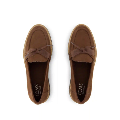 Womens Cara Bow Loafer Hot Cocoa Leather