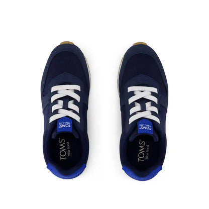 TRVL LITE Retro Runner Kids Sneaker Water Repellent Multi Navy Vintage Twill