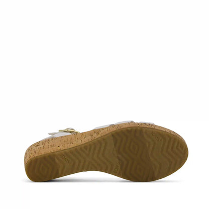 Womens Julia Wedge Sandal Woven White