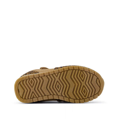TRVL LITE Retro Runner Toddler Sneaker Water Repellent Toffee Leopard