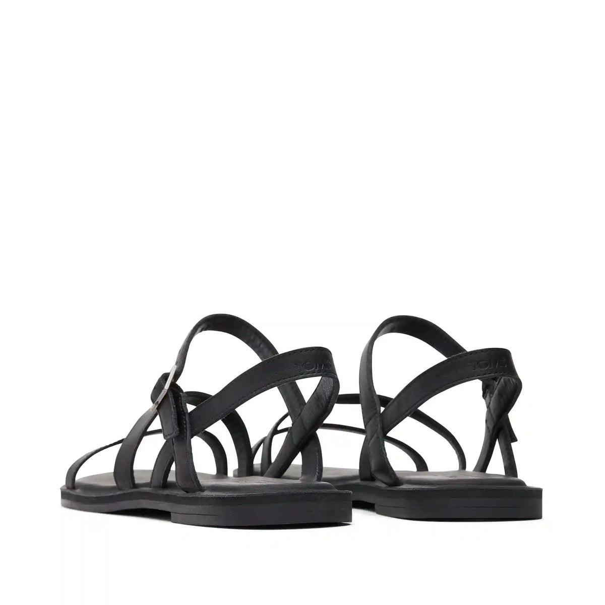 Kira Black Leather Strappy Sandal