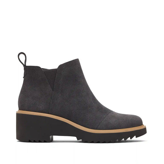Maude Forged Iron Suede Wedge Boot