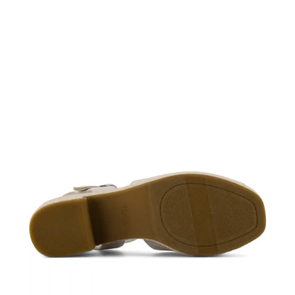 Isla Peep Toe Heeled Sandal Natural Yarn Dye