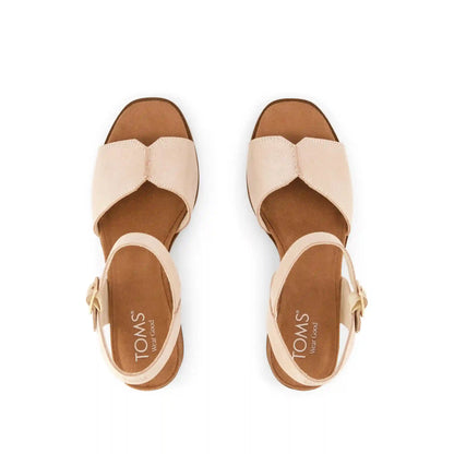 Womens Eloise Sandal Champagne Shimmer Suede