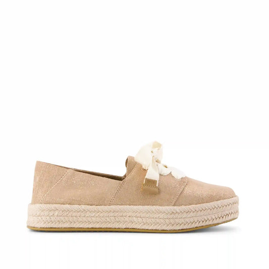 Womens Carolina Lace-Up Espadrille Bronze Crosshatch Suede