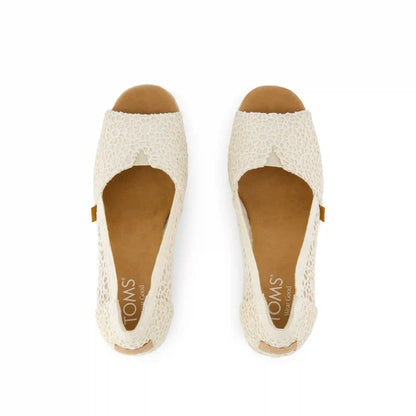 Womens Essential Wedge Natural Moroccan Crochet