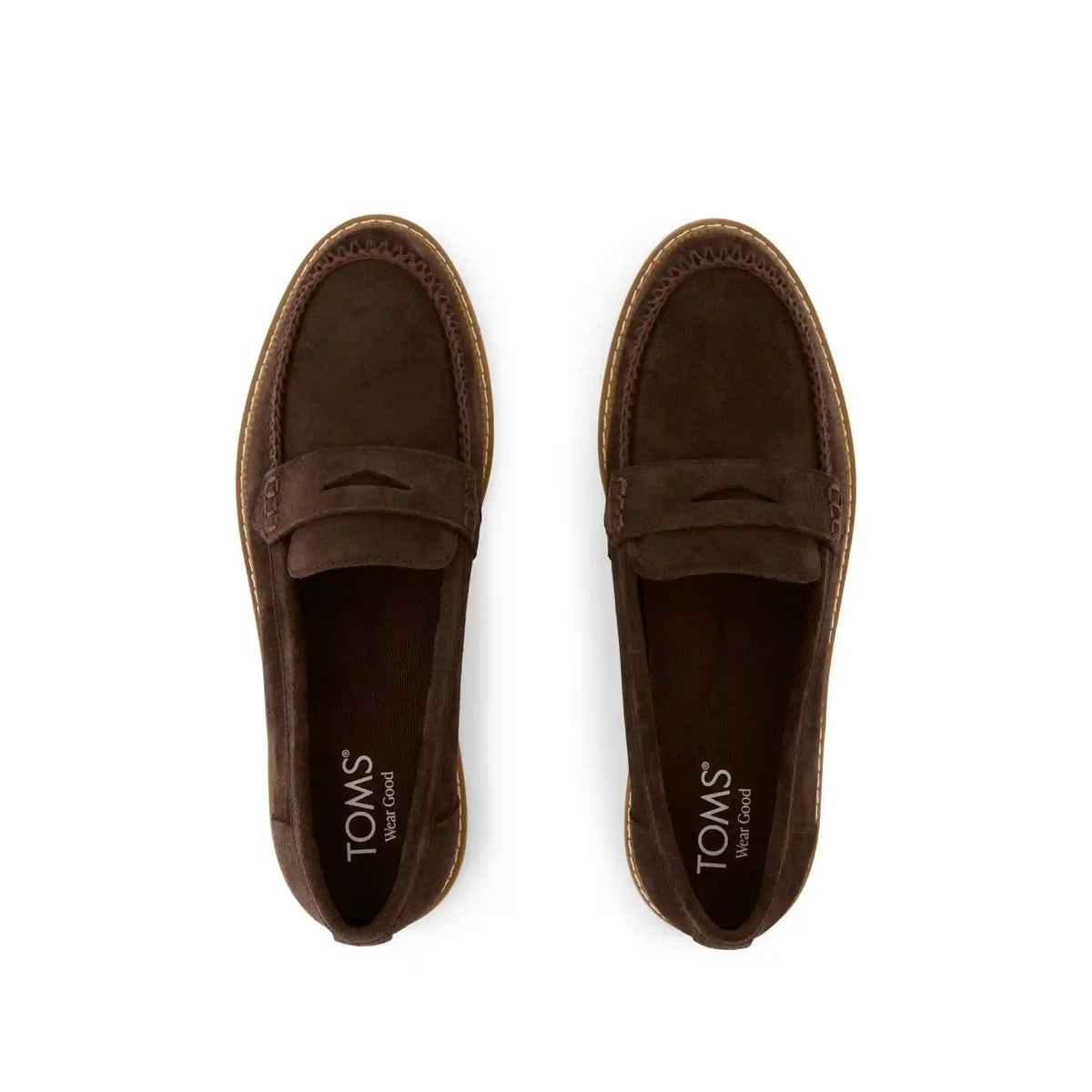 Womens Marie Loafer Chocolate Brown Deco Stich Suede