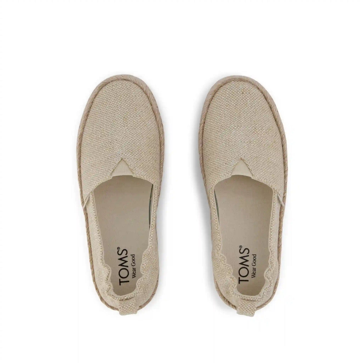 Valencia Platform Kids Espadrille Champagne Glimmer