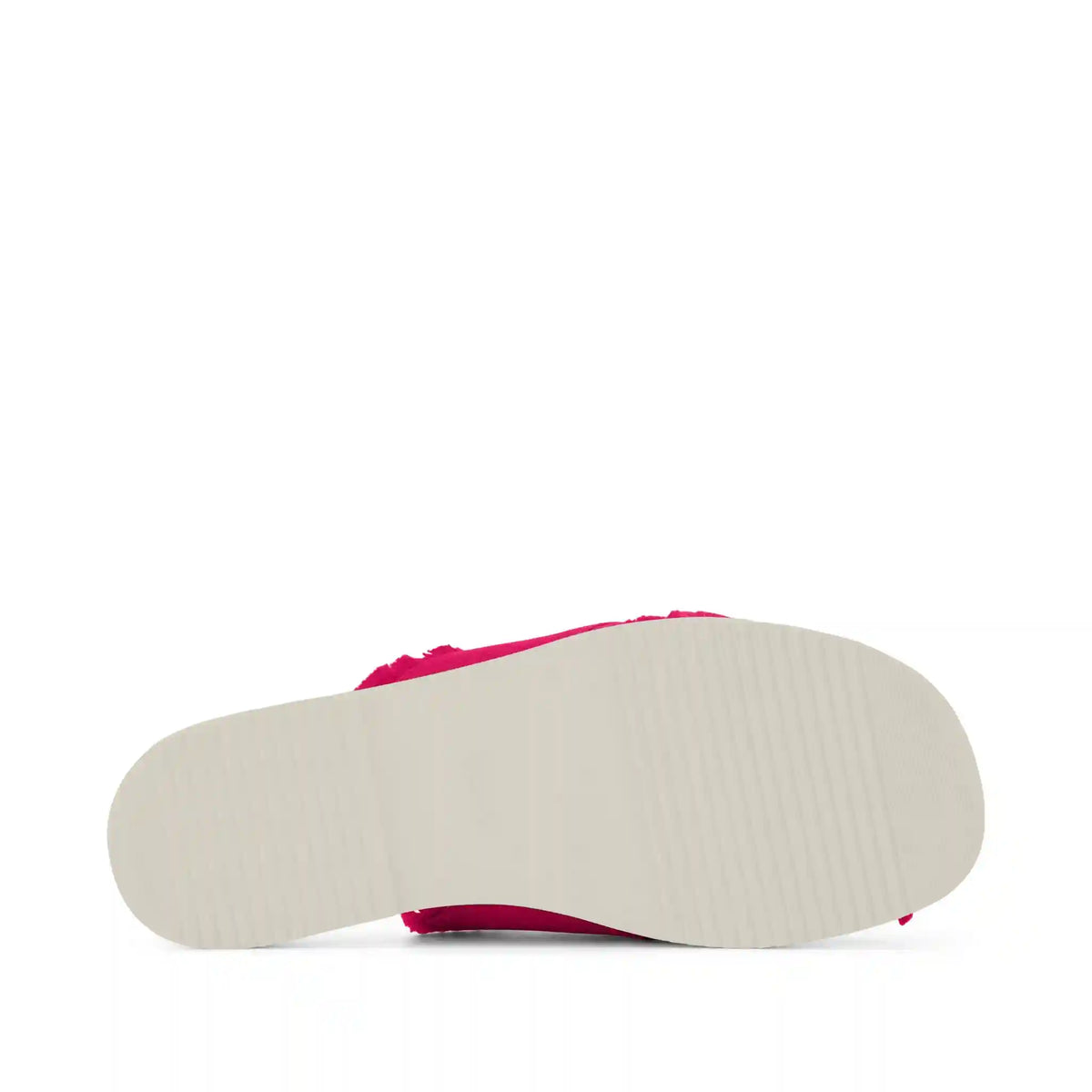 Womens Mae Crossover Slide Sandal Fuchsia Heritage Canvas Fray