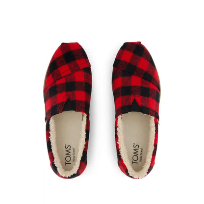 Mens Alp FWD Buffalo Plaid Red Faux Shearling