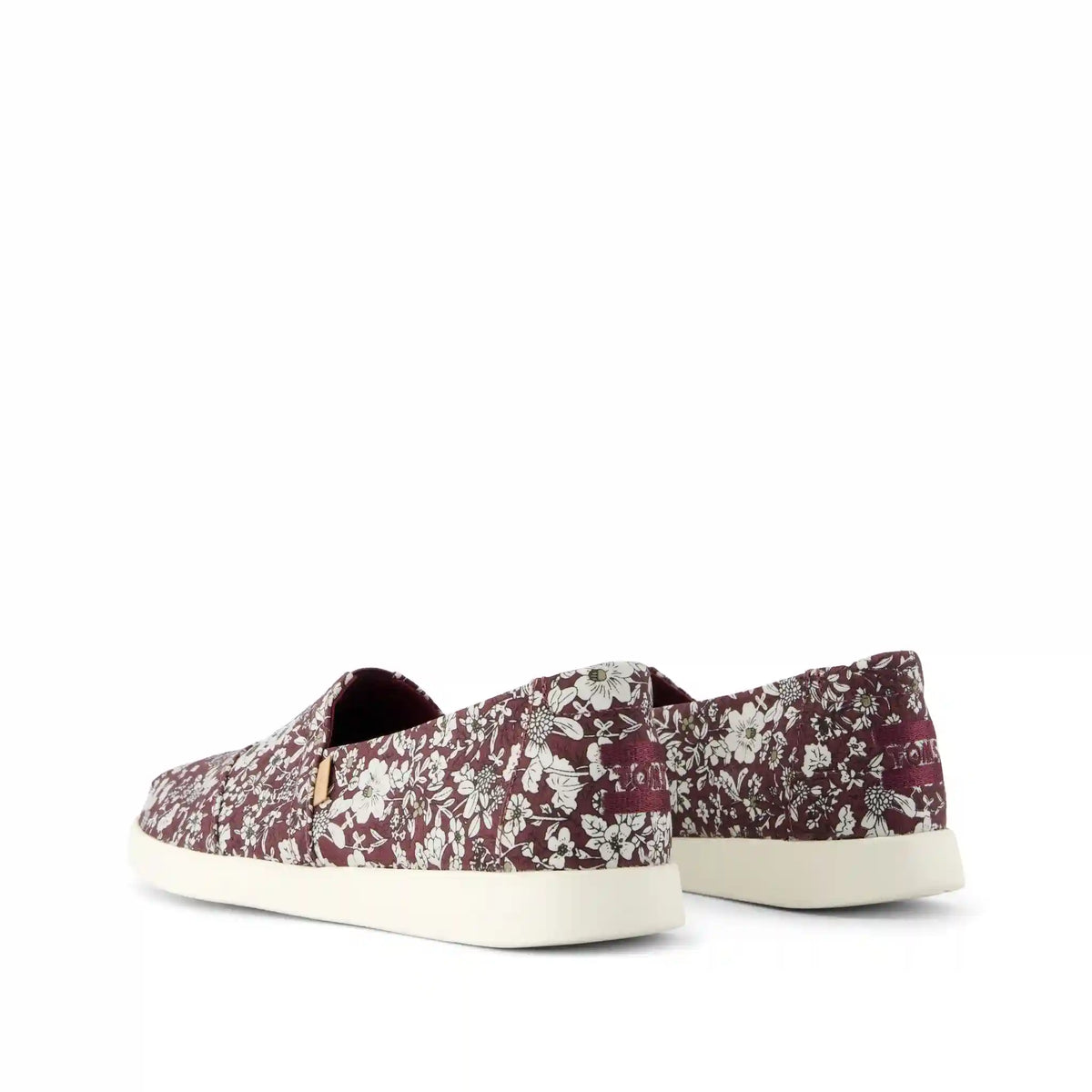 Womens Alpargata Plus Burgundy Floral Print