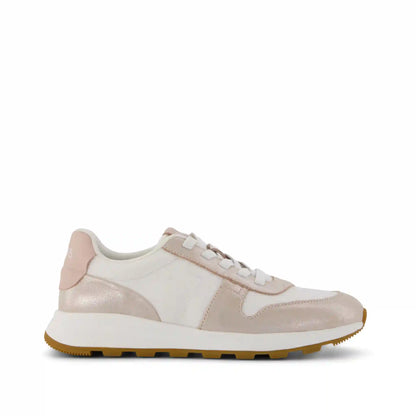 Womens TRVL LITE Retro Runner Sneaker Water Repellent Champagne Shimmer