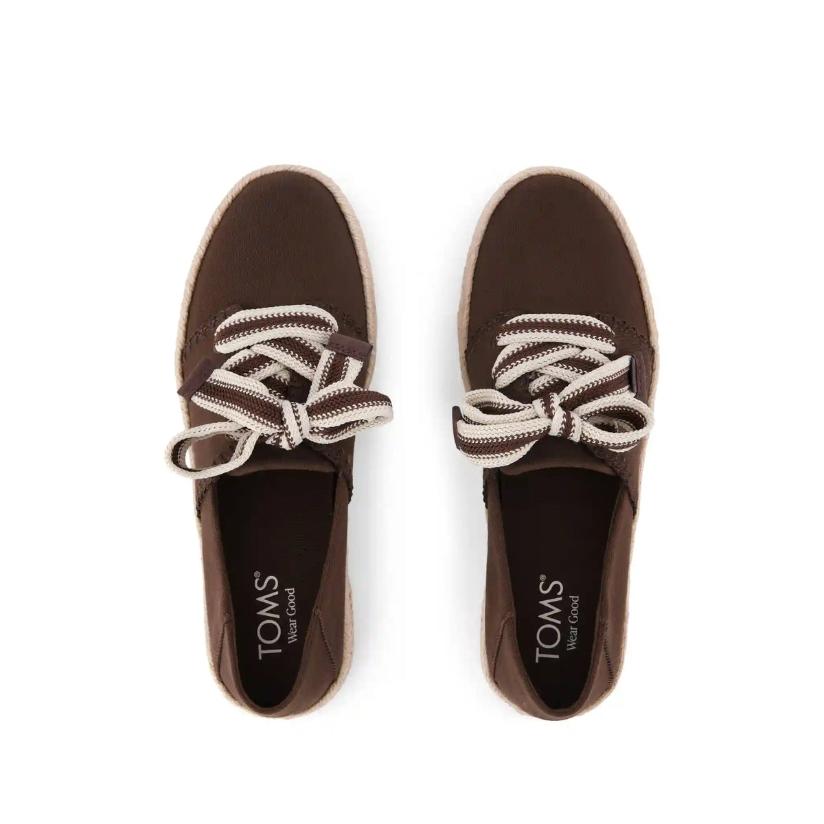 Womens Carolina Lace-Up Espadrille Hot Cocoa Deco Stitch