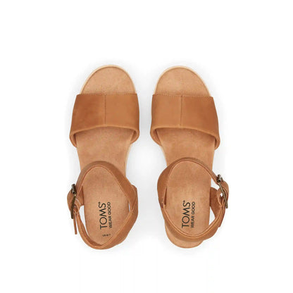 Diana Tan Leather Wedge Sandal