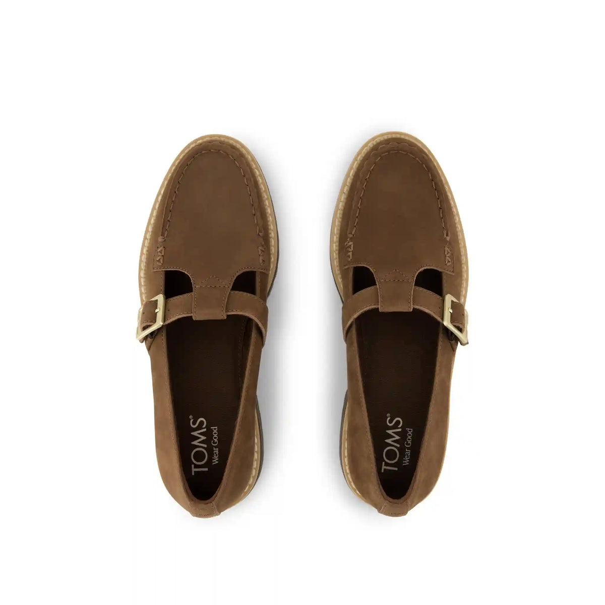 Womens Cara Mary Jane Loafer Hot Cocoa Nubuck Leather