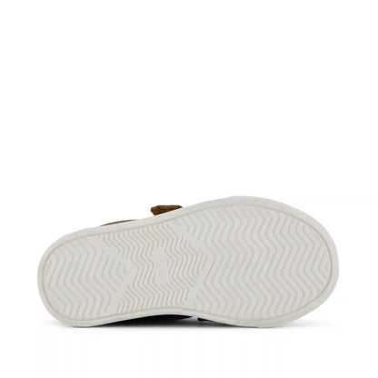 Toddler Shoe Cruz Double Strap Toddler Sneaker Toffee Microsuede