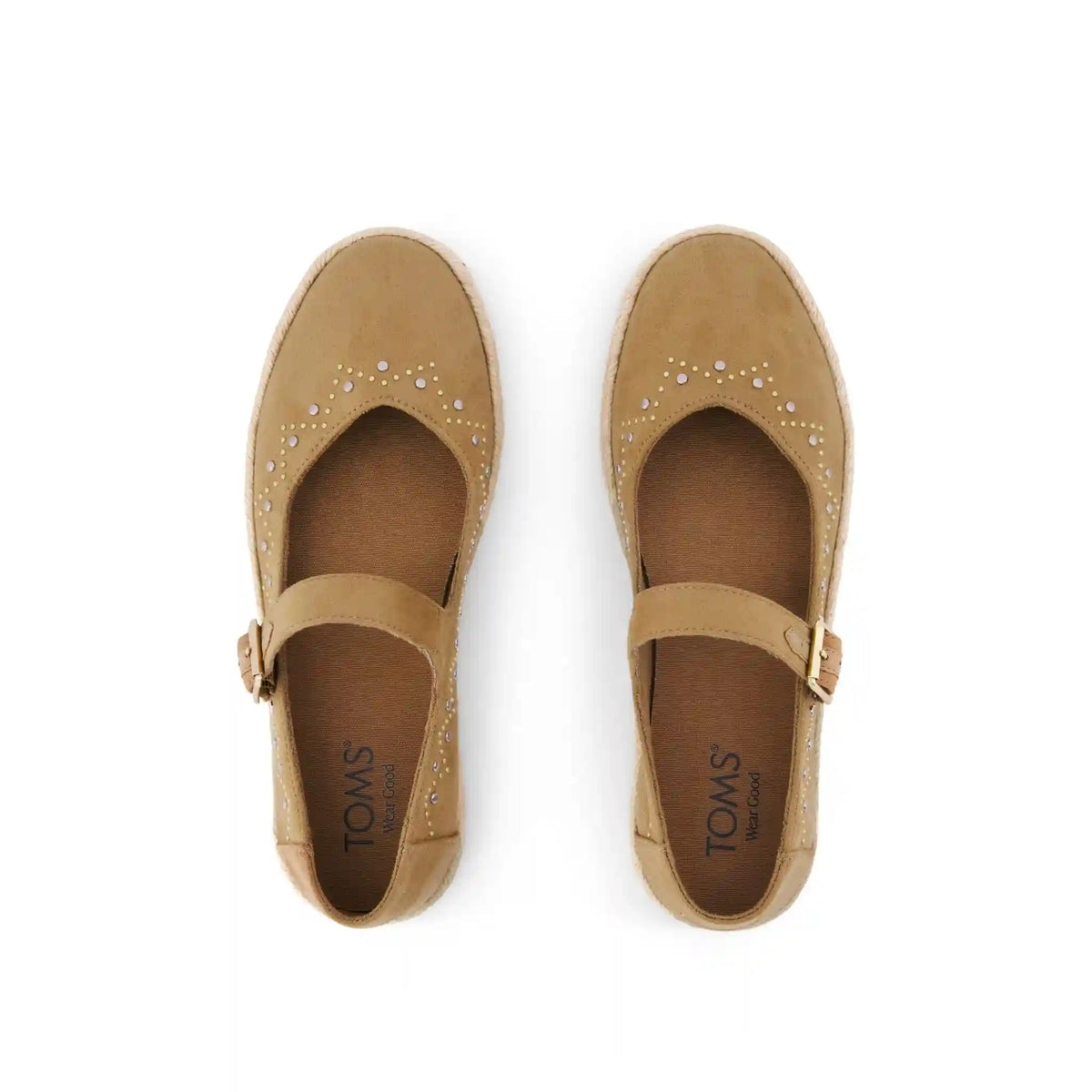 Womens Carolina Mary Jane Espadrille Toffee Microsuede