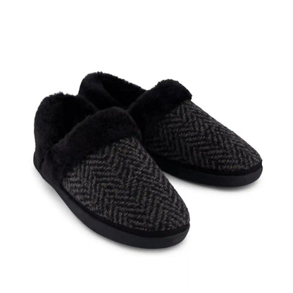 Womens Oslo Convertible Slipper Black Herringbone