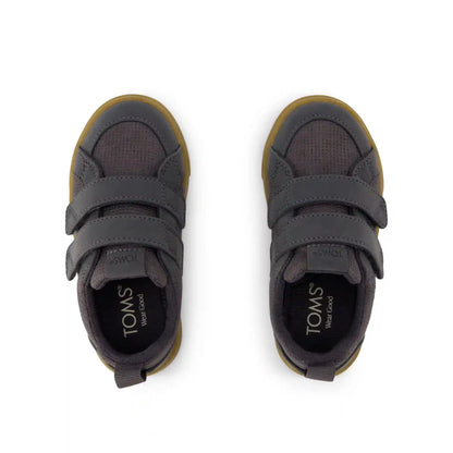 Cruz Double Strap Toddler Sneaker Forged Iron Deboss Suede