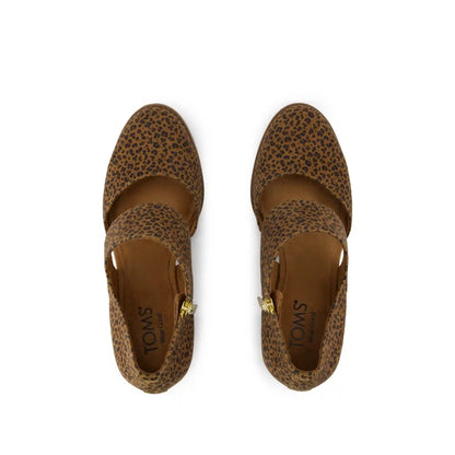 Womens Milan Nova Heel Toffee Leopard Print