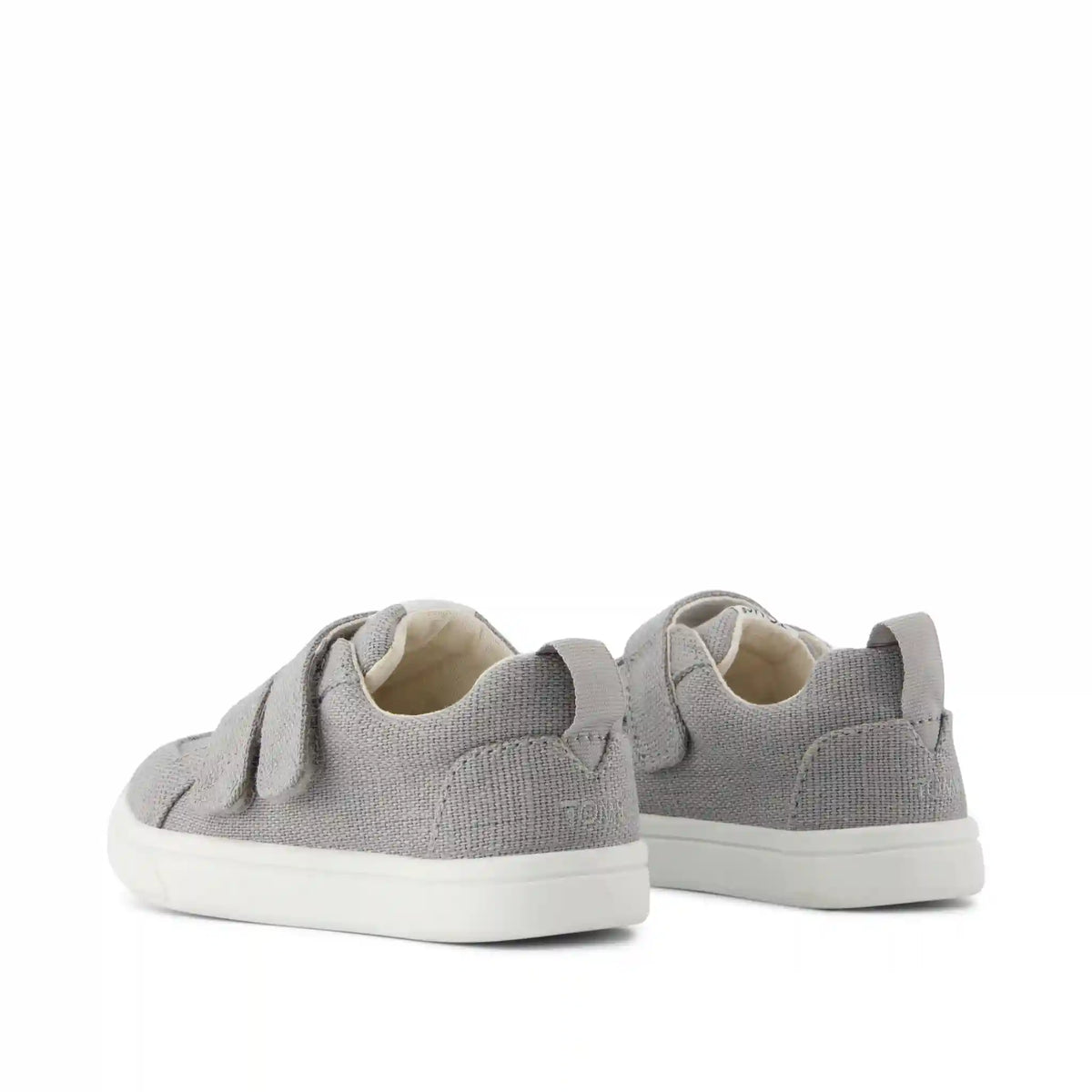 Cruz Double Strap Drizzle Grey Heritage Canvas Toddler Sneaker
