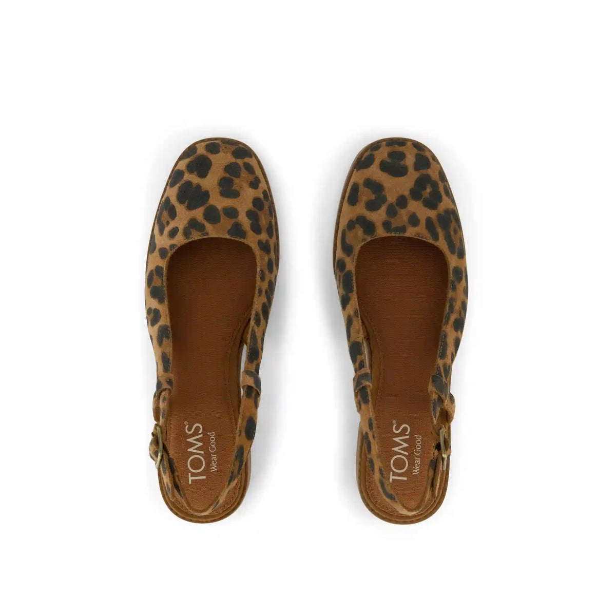 Womens Jaclyn Slingback Heel Brown Sugar Leopard Print Suede