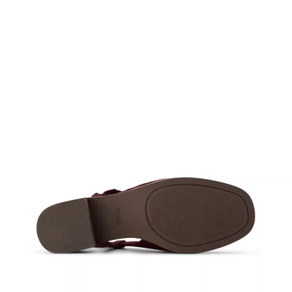 Womens Jaclyn Slingback Bow Heel Burgundy Kid Suede