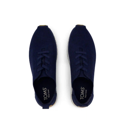 Mens Resident Plus Lace-Up Navy Knit