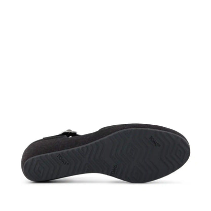 Womens Gwyneth Wedge Black Canvas