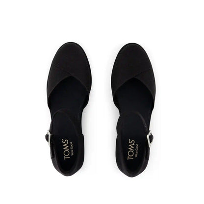 Womens Gwyneth Wedge Black Canvas