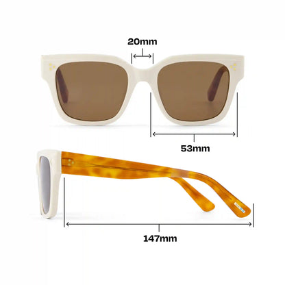 Madison Natural Honey Tortoise Handcrafted Sunglasses