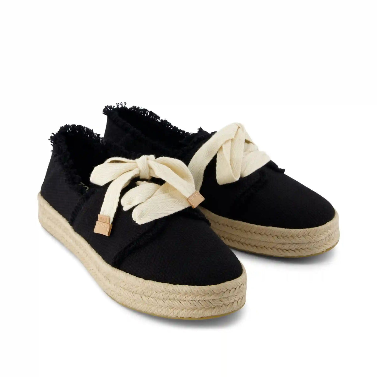 Carolina Lace-Up Espadrille Black Beachside Woven