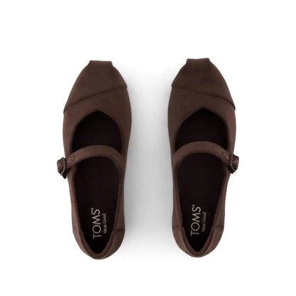 Womens Alpargata Mary Jane Chocolate Brown Premium Velvet