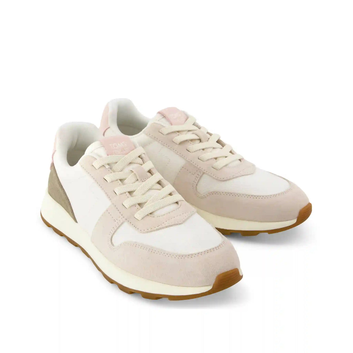Womens TRVL LITE Retro Runner Sneaker Water Repellent Cream Vintage Twill
